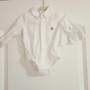 Baby Gap White Button Down Onesie